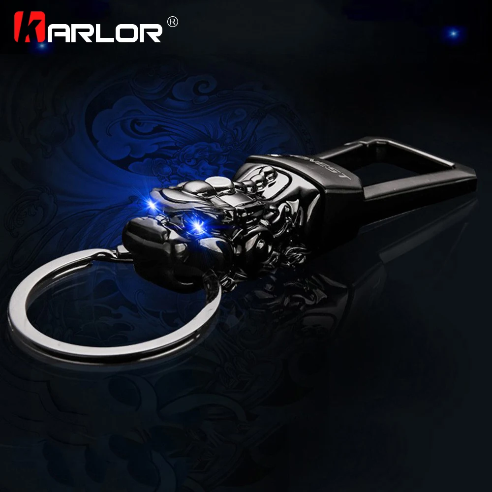 LED Light Chinese Brave Troops Model Car Keychain Key Ring Holder Key chain Automobiles Car