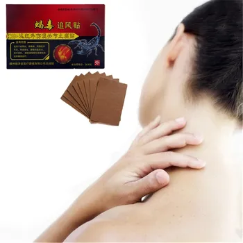 

DISAAR 8Pcs/1Bag Far IR heating Massage Essential oil Medical Gold Scorpion Pain Relief Patch Knee Back body Plaster