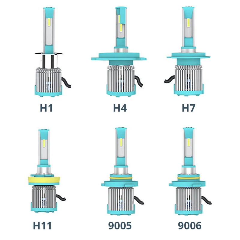 AcooSun H4 LED H7 H11 H8 HB4 H1 HB3 Светодиодные лампы для автомобильных фар 72 Вт 8000LM 1860 чип 6500 к