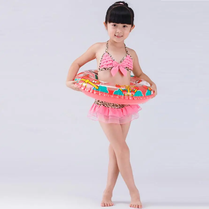 Loss Sale 2018 New Baby Girls Bath Suit Kids Leopard Print Bowknot
