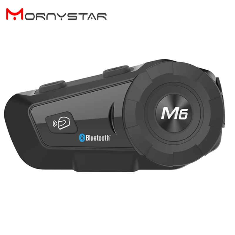 M6 Plus 1000 M Motorfiets Bluetooth Helm Intercom Headset MP3 Fm Voor Siri  Commando Handsfree Bt Interphone Voor Volledige Gezicht helm|Helmet  Headsets| - AliExpress