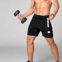 Светоотражающие мужские шорты для бега спортивные дышащие Футбол спортивные шорты для фитнеса быстросохнущая штаны на молнии шорты для баскетбола