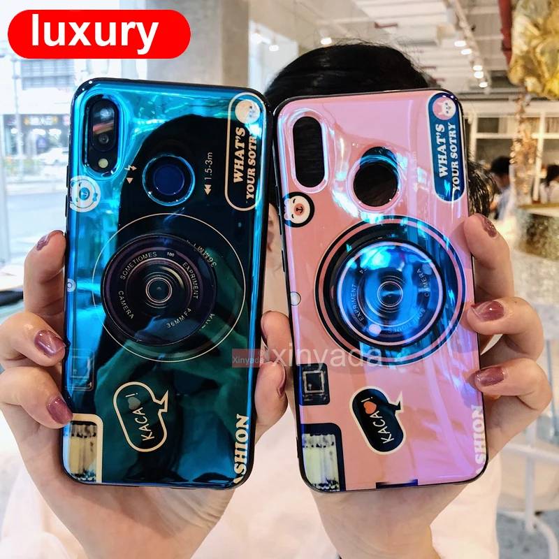 

Cover Case For Xiaomi Redmi 7 Redmi Note 7 Note 6 Pro 5 Case luxury Camera Soft Gel Bumper Silicone TPU flower Back Shell coque