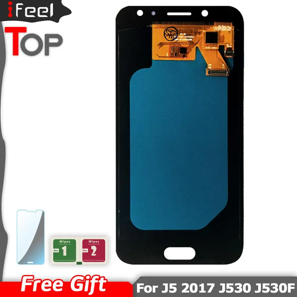

AMOLED LCD For Samsung Galaxy J5 2017 J530 SM-J530F J530M LCD Display Touch Screen Digitizer Assembly With Brightness Adjustment