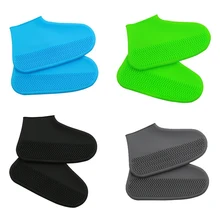 1 пара многоразовые латексные водонепроницаемые покрытие на обувь от дождя Нескользящие резиновые непромокаемые сапоги обувь аксессуары