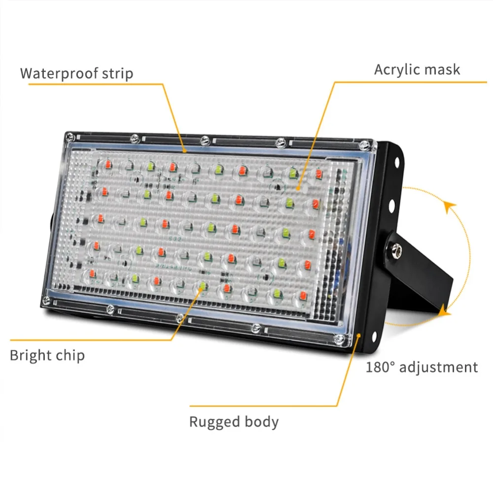 Светодиодный прожектор светильник 50 Вт Точечный светильник парк светильник ing открытый светодиодный уличный светильник переменного тока 220V 240V Водонепроницаемый IP65