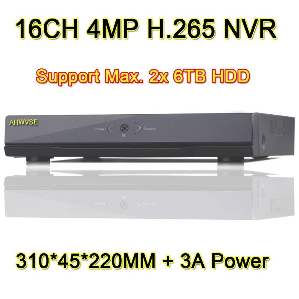 

Free Shipping H.265 16CH 4MP 2MP 1MP NVR Video Recorder 16 Channel, Support 2pcs 6TB HDD ONVIF P2P