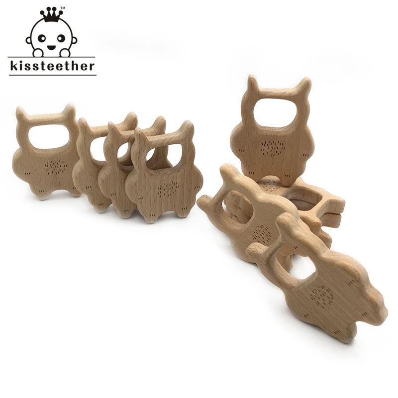 Органический деревянный подвесной Прорезыватель для кошек из бука|baby teether|teether