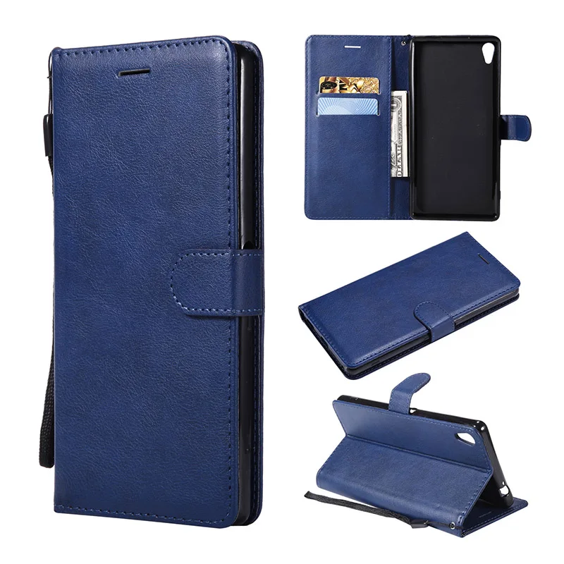 Retro PU Leather Wallet Case For Sony Xperia L1 L2 E5 E6 Z3 Z5 Mini XZ XZ1 XZ2 Compact XA XA1 XA2 Ultra Book Style Cover Coque (7)