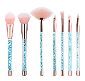 

2017 New 7 Pcs/Set Makeup Brushes Synthetic Hair Liquid Sequins Salon Cosmetic Foundation Eyeshadow Make Up Brush Tools With Bag