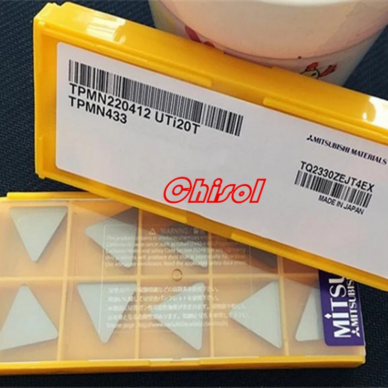 

free shipping original made in Japan TPMN220412 F7030 gold color cnc carbide milling inserts mill cutting blade lathe tips