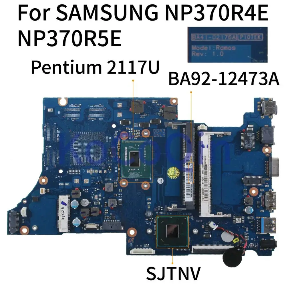  KoCoQin Laptop motherboard For SAMSUNG NP370R4E NP370R5E NP470R5E Mainboard BA41-02176A BA92-12473A
