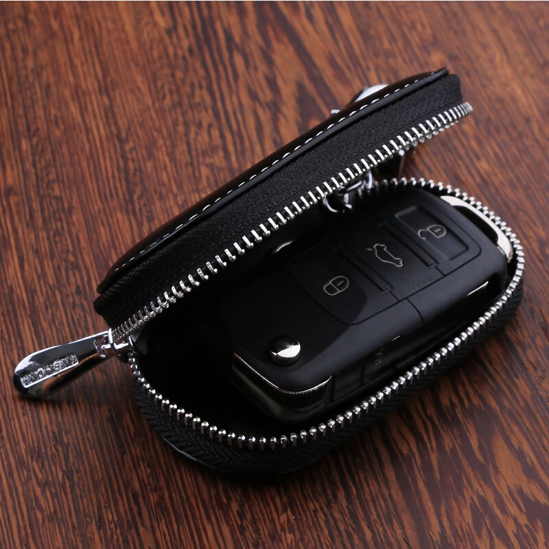

Leather Car Key protective Fob Cover Fits For Ford Mondeo Explorer Edge Kuga Focus keychain Key Rings case wallet accessories