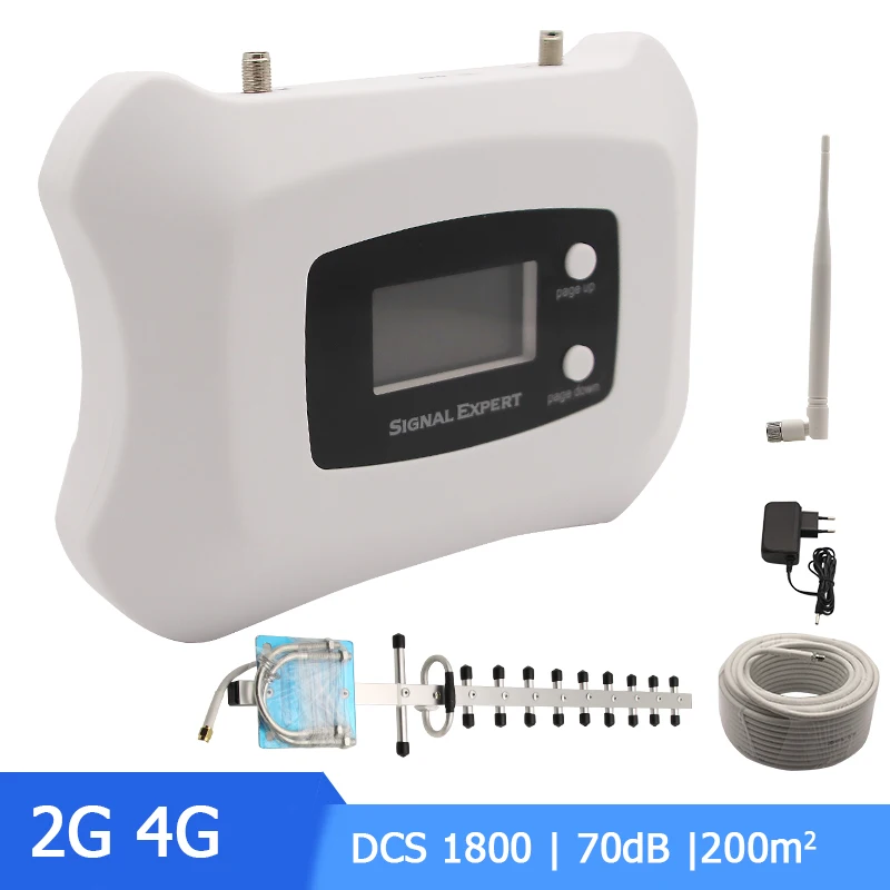

4G LTE DCS 1800mhz Cellular Amplifier Smart Signal Repeater Band 3 LCD Display Moblie phone Booster 70dB Gain 4G Network Kit /