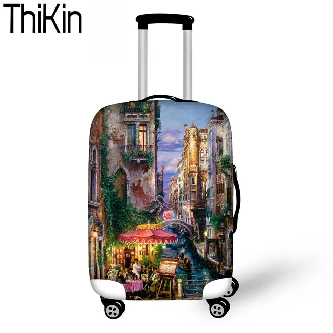 Чехол THIKIN, защитный чехол для багажа, ландшафт Венеция, аксессуары для путешествий 18-30 дюймов, чехол для чемодана - Цвет: w1949