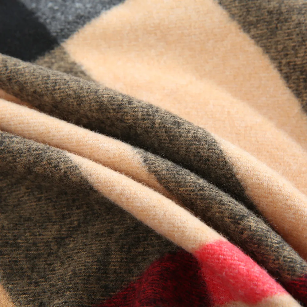 Модный женский зимний шарф> 175 см, однотонные теплые женские шарфы, кашемировая шаль, коричневая зимняя Пашмина красного цвета