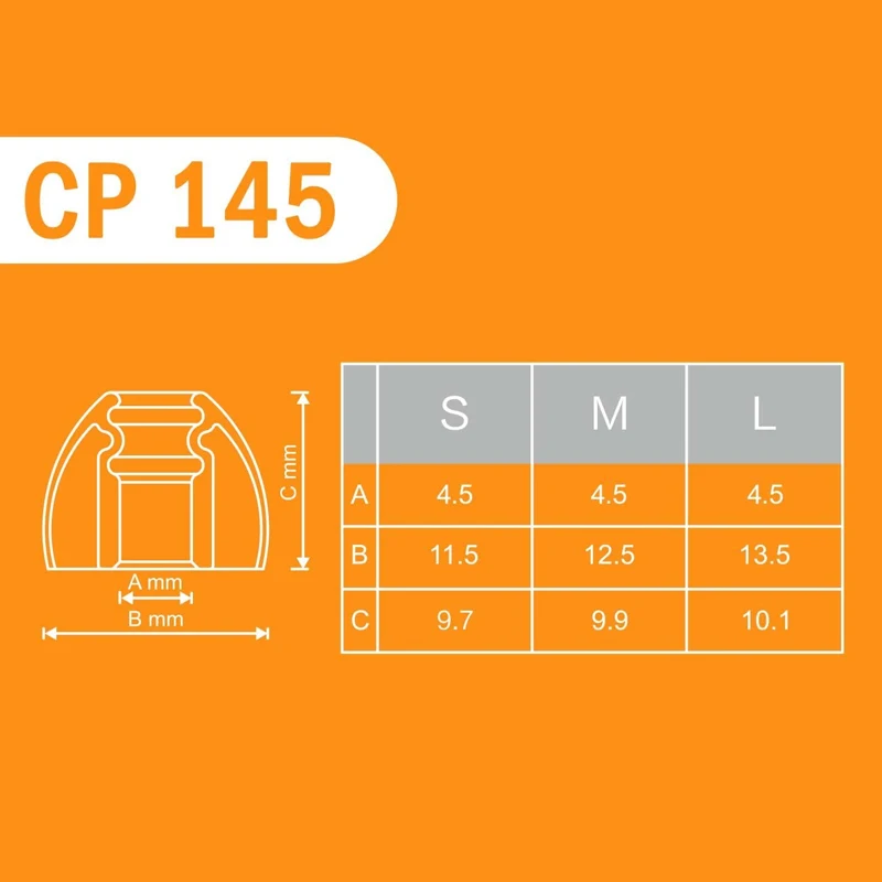 DUNU SpinFit CP145 патентованный силиконовый наушник для замены 4,5 мм диаметр сопла для DK3001 FALCON-C наушник наушники CP 145 CP-145