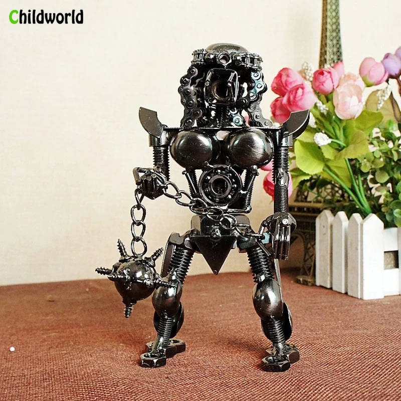 

Retro Creative Handmade Beast Steel Warrior Robot Metal Crafts Man's Gift Home Decor Accessories
