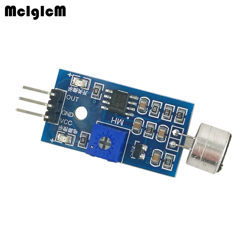 

MCIGICM 5pcs/lot 3 pin Sound Detection Sensor Module Sound Sensor Intelligent Vehicle