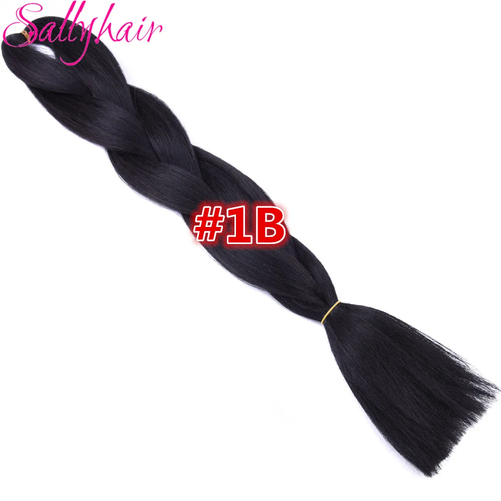 Jumbo косы ombre плетение волос 2 3 тон чёрный; коричневый розовый цвет sallyhair 24 дюйма высокой Температура Волокно Синтетические волосы расширение - Цвет: #17