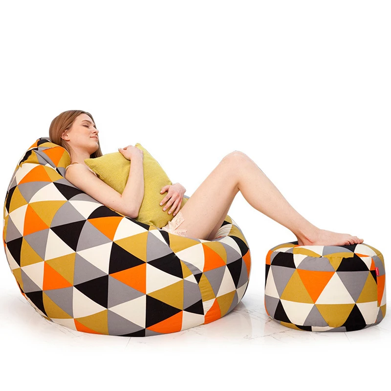 2017 Nova Removível Lavável Preguiçoso Saco de Feijão Sofás Tatami Moda Móveis da Sala de Lazer Cadeira Do saco de Feijão 8 cores