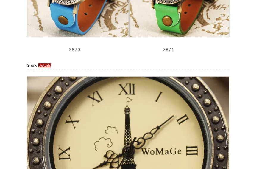 Новая горячая Распродажа WoMaGe Античная Классика Эйфелева башня шаблон Дизайн милые девушки Для женщин кварцевый механизм наручные часы