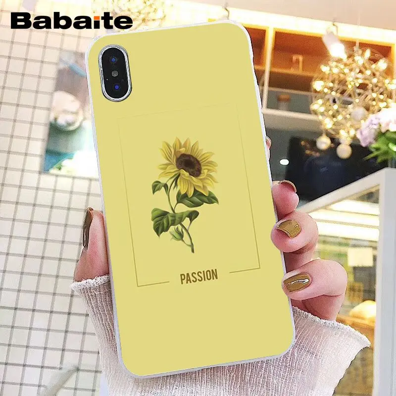 Babaite Love Passion Ball желтый подсолнух арт эстетический чехол для телефона для iphone 11 Pro 11Pro Max 8 7 6 6S Plus X XS MAX 5S SE XR