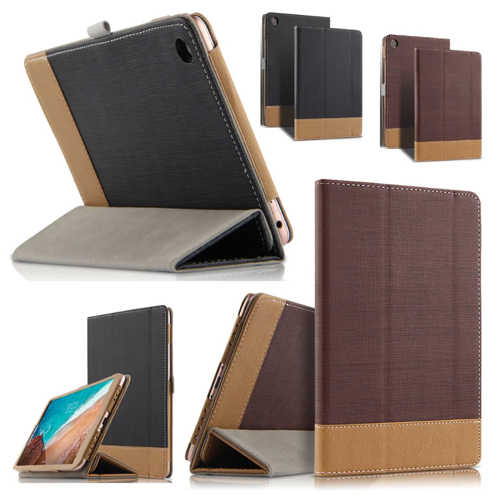 

3-Folding Canvas Folio Stand Cover Case For Xiaomi Mipad 4 Mi Pad 4 Generation 8" mi pad 4 plus 10" Funda Capa Coque +Film +Pen