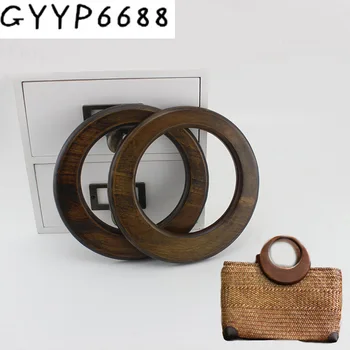 

2pcs 30pcs Fashion Wooden Solid Natural large wood handle for ladies crochet bag,DIY Bags Purse Big Rectangular Handle