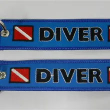Вышивка Дайвинг дайвер брелок баннер брелок синий