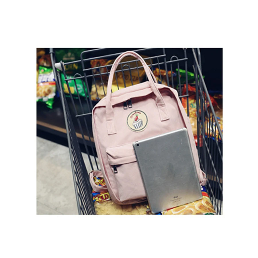 جميل كعكة التطريز على ظهره Cordur النساء على ظهره الفتيات المدرسة حقائب للمراهقين السيدات عارضة لطيف الظهر Bookbags 2018