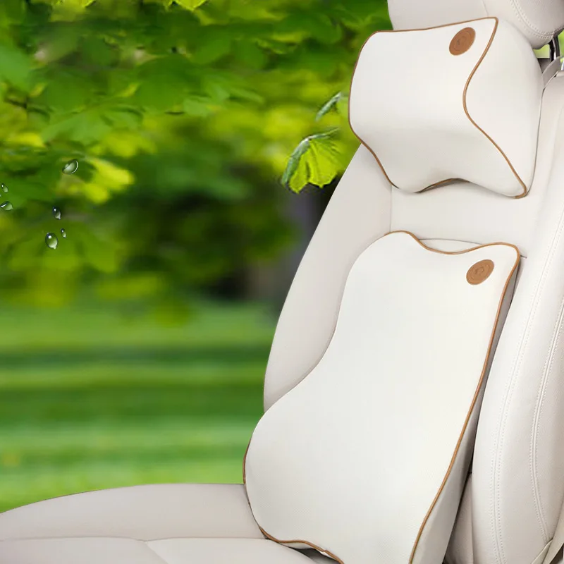 EE support New cheap 3d memory cotton auto car pillow lumbar support lumbar cushion for car