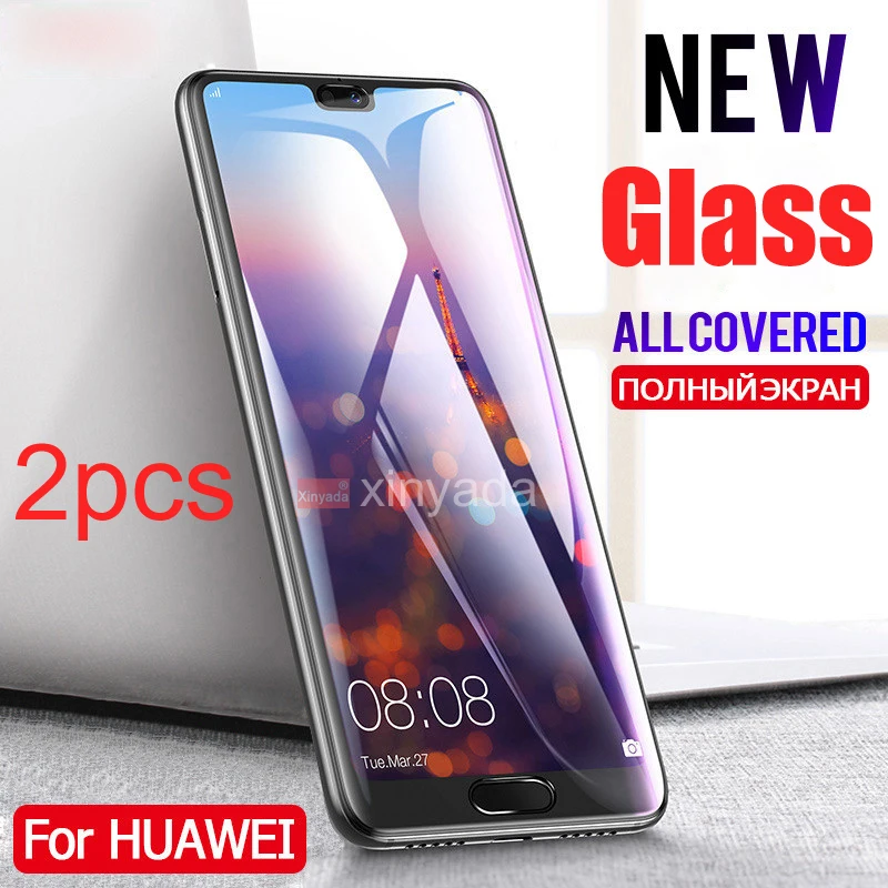 

2Pcs For huawei V20 honor 10 9 8 Lite V10 7X 8X Tempered Glass Screen protector Lcd Film Guard Full Cover Protection