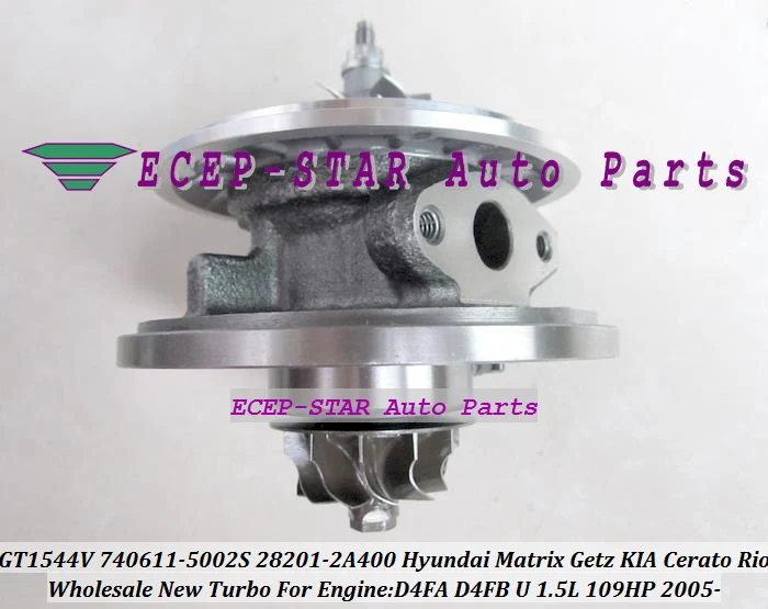 GT1544V 740611-5002S 28201-2A400  782403 Turbocharger Turbo CHRA Cartridge For HYUNDAI Matrix Getz KIA Cerato Rio 05 D4FA D4FB U 1.5L (4)