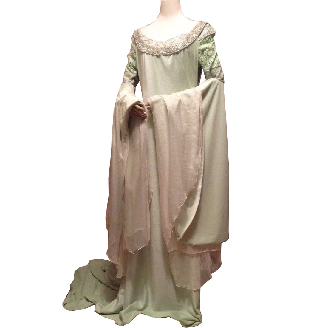 2019 The Lord Of The Rings Cosplay Arwen Costume New Green Dress