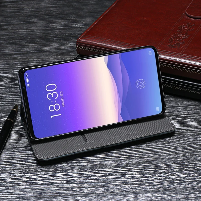 Чехол для телефона Meizu 16 S кожаный флип Coque роскошный защитный чехол M971Q Fundas с карт