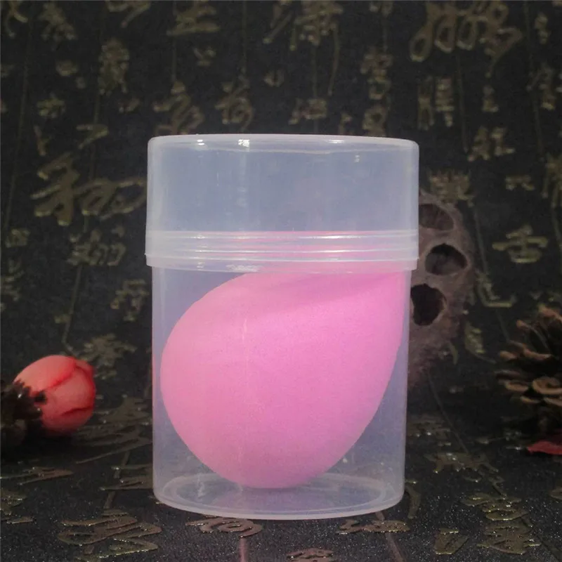 New Smooth Beauty Makeup Sponge Blender Blending Puff Dry&Wet Dual-use Cosmetic Puff Beauty Egg Cosmetic Tool - Цвет: pink with case