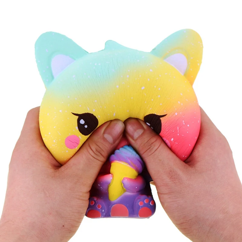 Jumbo Kawaii, мягкая игрушка в виде мороженого, кошки, котенка из искусственной кожи, для детей, подарок на Рождество