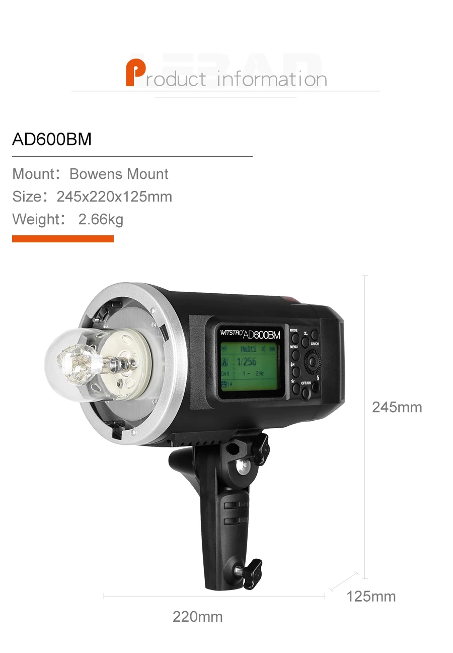 Godox ad600bm 600ws HSS gn87 Bowens крепление вспышки света+ x1, ad-h600b головы, Осветительные стойки, ничья-бар сумка для переноски