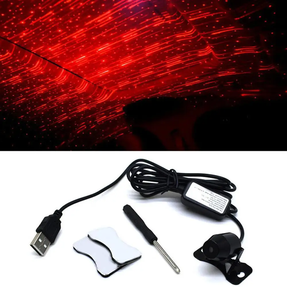 

LED Car Star Ceiling Light Voice-activated Atmosphere Lamp Meteor Projector