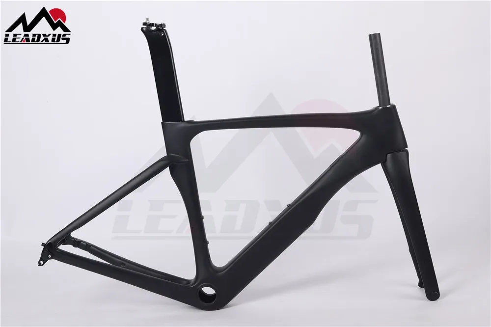 Excellent LEADXUS 2019 Newest CLR350X Disc Brakes Aero Carbon Fiber Racing Bicycle Frame Road Aero Racing Bike Frame 46/49/52/54/56/58cm 4