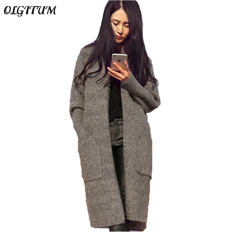 

2019 New Women Long Cardigans Autumn Thicken Jacket Coat Casual Knitted Sweaters Cardigan Warm Outwear jacket coat