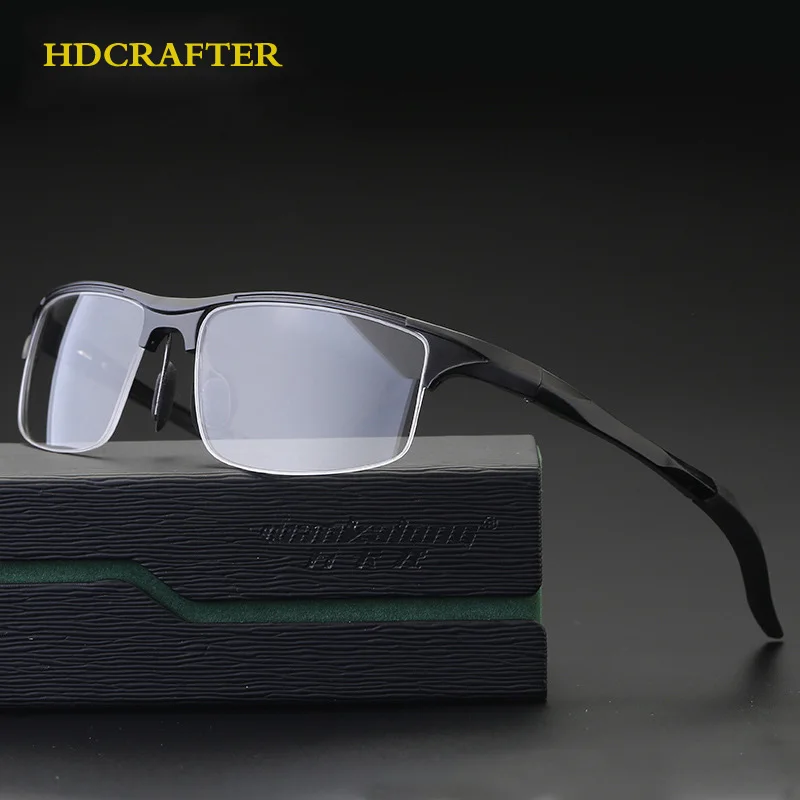 HDCRAFTER очки из алюминиевого сплава, оправа для мужчин, оптические очки для близорукости по рецепту, оправы для очков, брендовые дизайнерские солнцезащитные очки, оправа