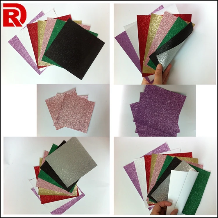 20 piece 6 inch glitter scrapbooking craft paper for kids' DIY decor