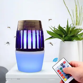 

New Electric Home Mosquito Killer LED Lamp Rechargeable Fly Bug Zapper Night Light Insect Trap Outdoor Lighting