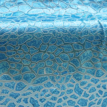 

3d burnout silk fabric lake blue geometric jacquard silk evening gown gauze 100cm*110cm
