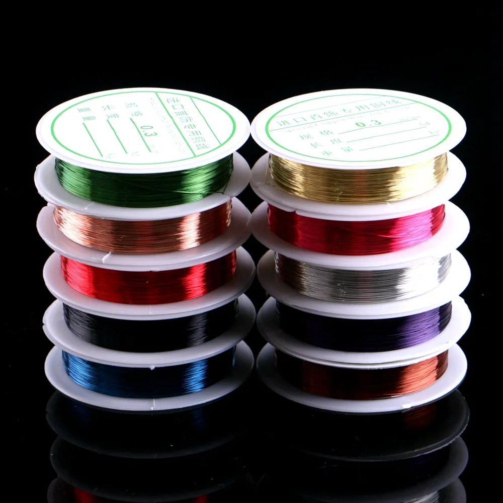 Copper Wires Cords Thread Colored Craft Beads Ropes Copper For DIY Home