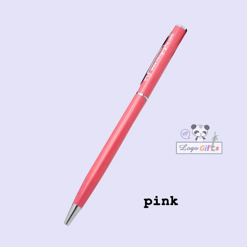 Высокое качество,, 200 шт. в партии, с DHL доставкой, 10 цветов, смешанные шариковые ручки, персонализированные с вашим логотипом/произведением искусства/именем - Цвет: Розовый