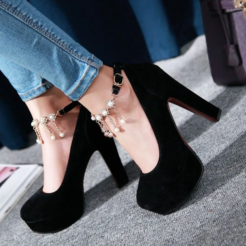 QPLYXCO/ г. Новая распродажа, милая модная женская обувь, большие и маленькие размеры 31-47 женские демисезонные туфли-лодочки на высоком каблуке вечерние, свадебные туфли, T-2