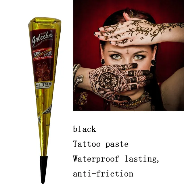 Прямая поставка, индийские натуральные травяные Временные татуировки, набор для боди-арта, краски, татуировки, чернила, перманентные микро инструменты, хна, коричневые, TSLM2
